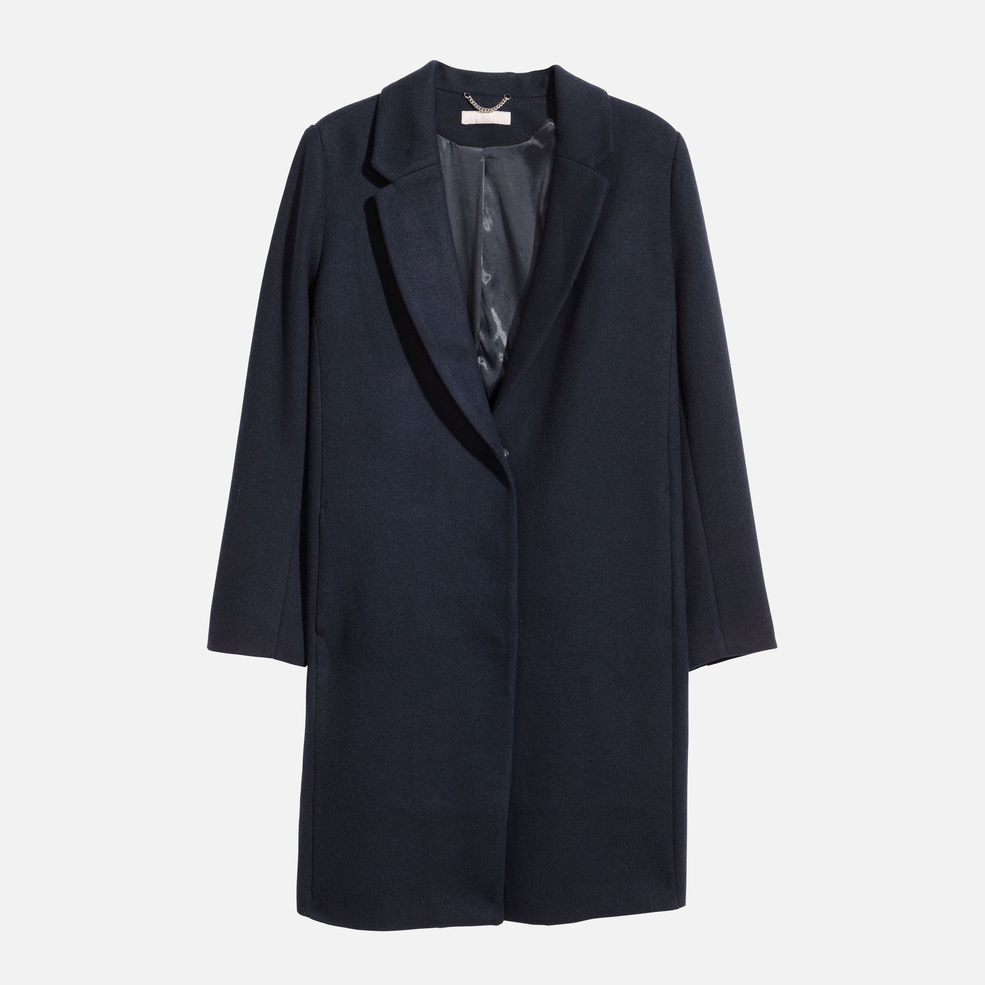 

Пальто H&M 5023056-AAQJ 50 Темно-синее