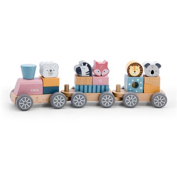 

Деревянный поезд Viga Toys PolarB Зверята (KID_44015) 38 x 13 x 8 см