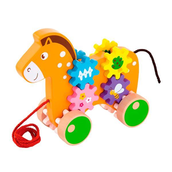

Деревянная каталка Viga Toys Лошадка с шестеренками (KID_50976) 24 x 9 x 23 см