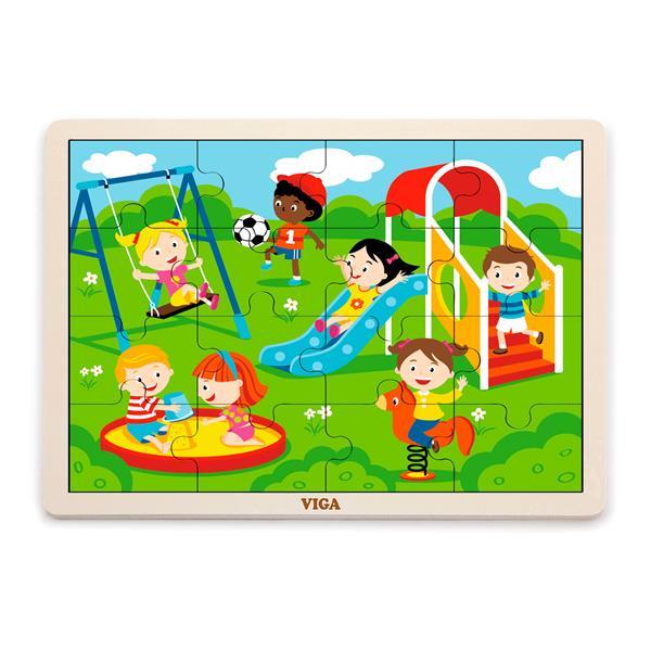 

Деревянный пазл Viga Toys Парк развлечений, 16 эл. (KID_51454) 30 x 1 x 27 см