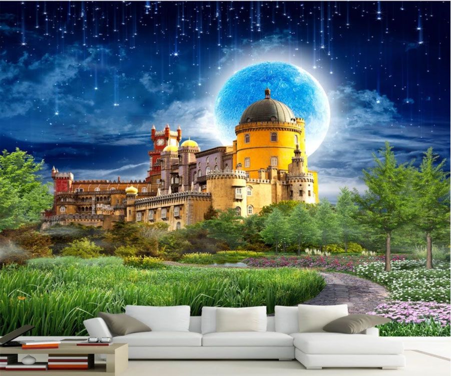 

Фотообои Walldeco Сказочный ночной замок №dec-2067 Гладь