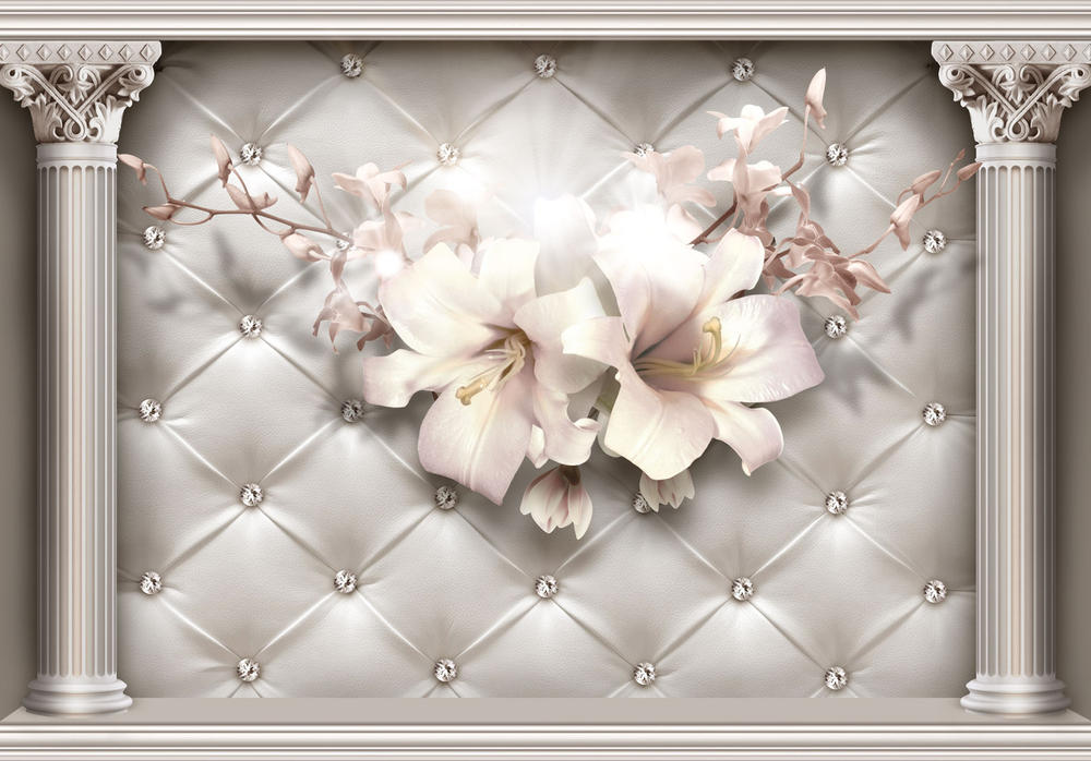 

Фотообои Walldeco Лилии на стене №30935 Мелкий песок с блестками