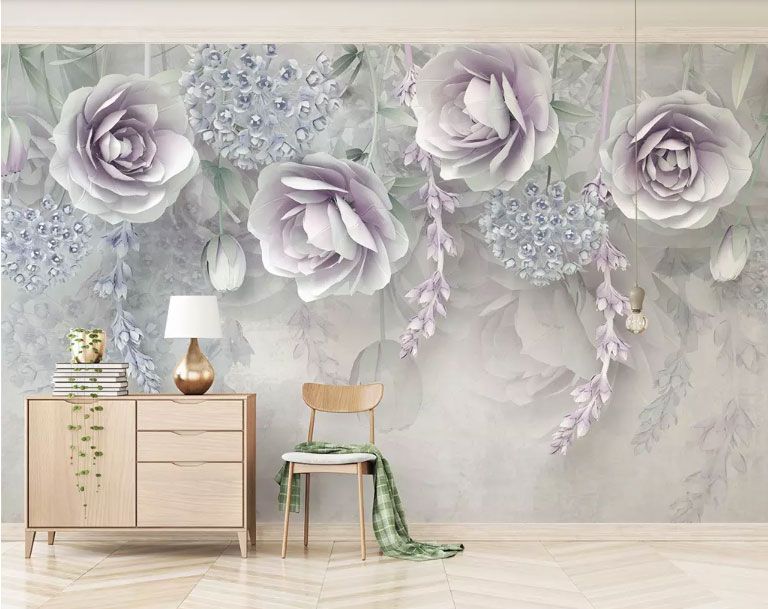 

Фотообои Walldeco Фиолетовые полевые цветы №dec-1902 Гладь