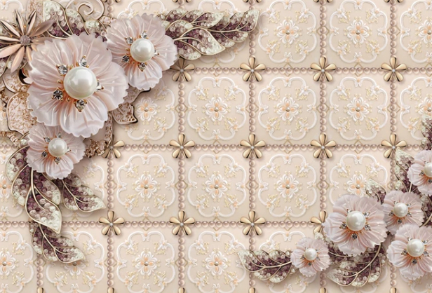 

Фотообои Walldeco Абстракция: брошки с драгоценными камнями №dec-184 Деко
