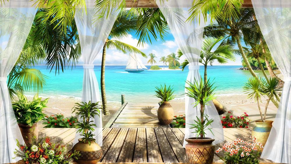 

Фотообои Walldeco Тропический пляж №33517 Фреска