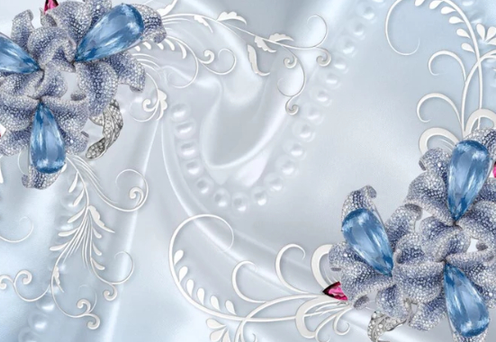

Фотообои Walldeco Сине-белый узор №dec-203 Гладь