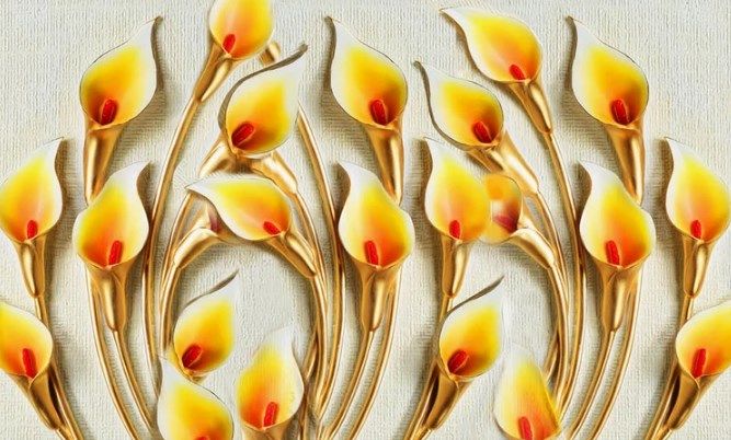 

Фотообои Walldeco Барельеф: золотые каллы №dec_3011 Деко