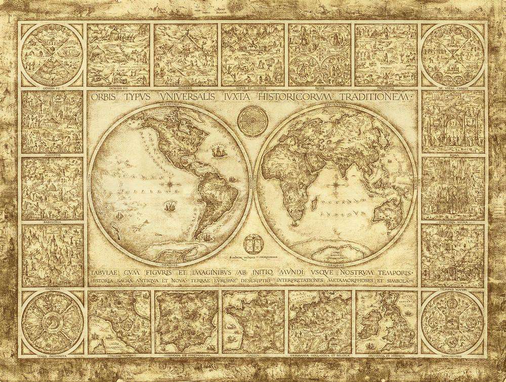 

Фотообои Walldeco Древняя карта мира №0050 Лоск