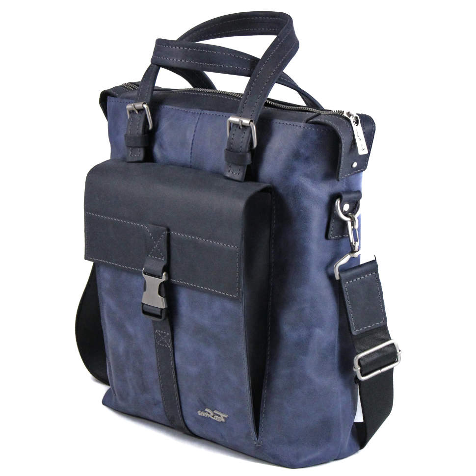 

Сумка кожаная Tom Stone 516 Blue Синий