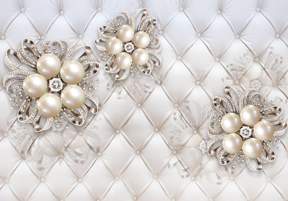

Фотообои Walldeco Цветы с драгоценными камнями №30997 Мелкий песок с блестками