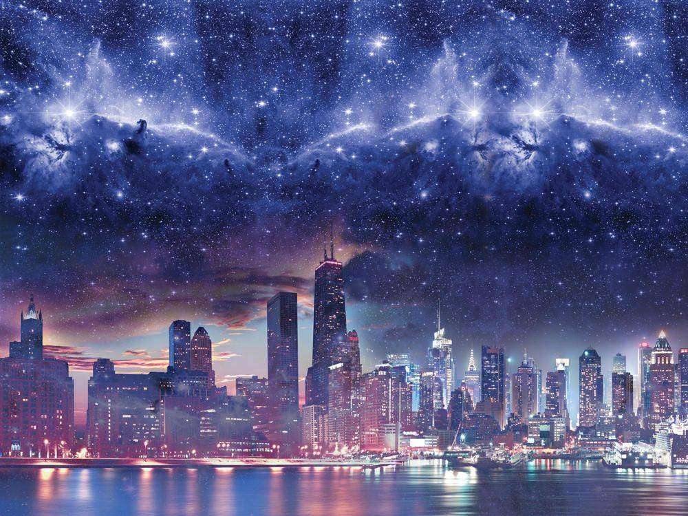 

Фотообои Walldeco Звездное небо над городом №23550 Деко