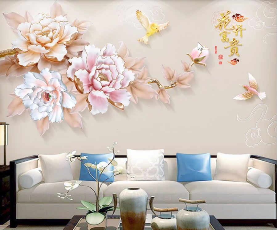 

Фотообои Walldeco Китайский сад с птицами №dec-2083 Бриз