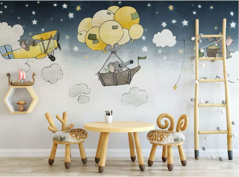 

Фотообои Walldeco Слоны в небе №dec-1366 Деко
