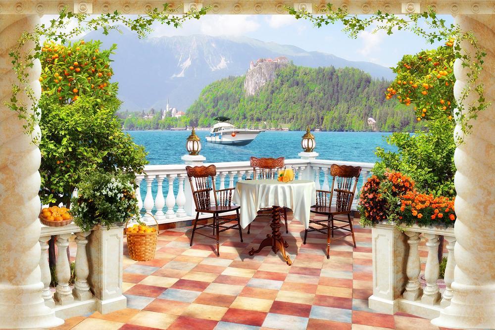 

Фотообои Walldeco Сочные апельсины на террасе №34158 Гладь