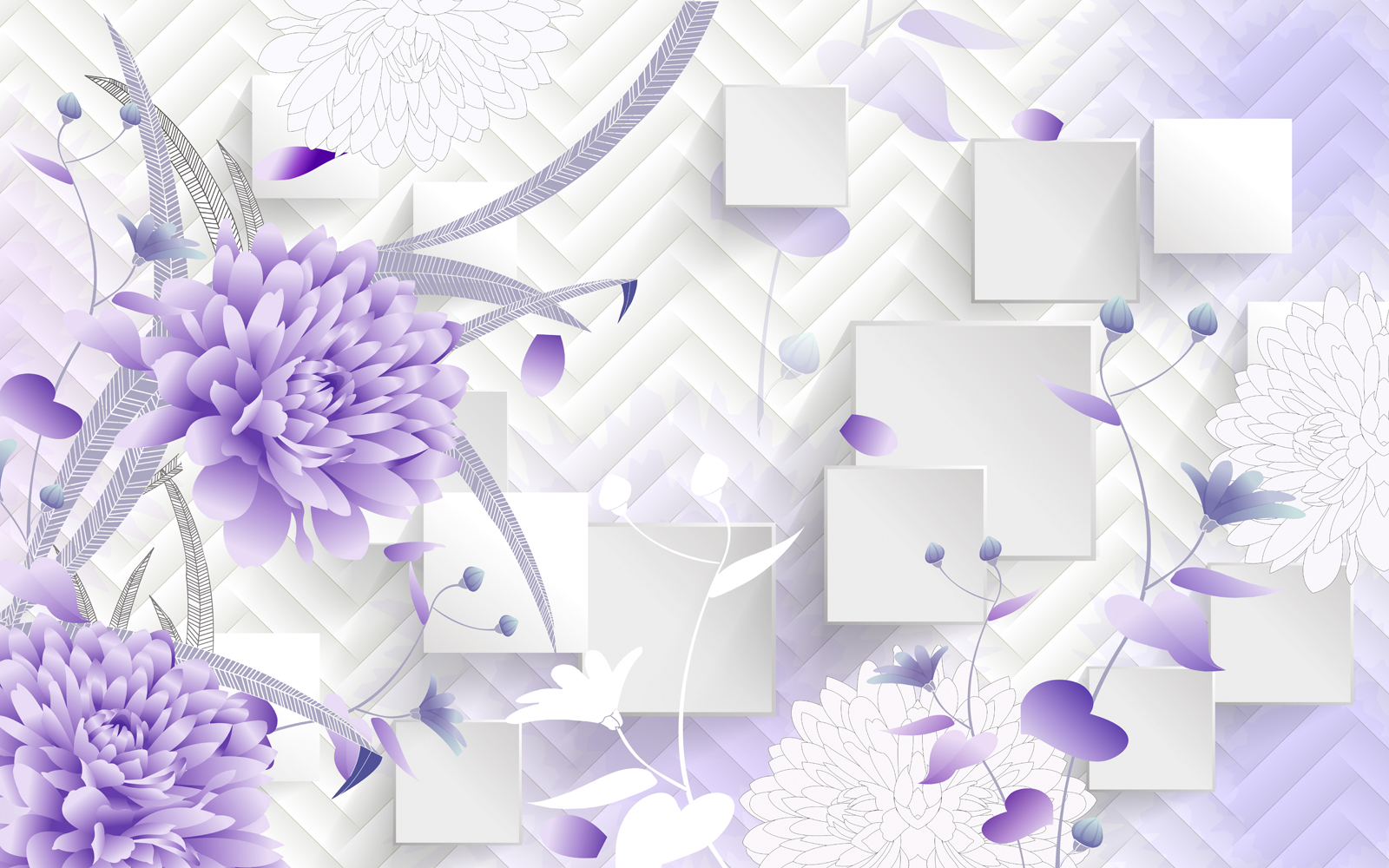 

Фотообои Walldeco Абстракция: цветы и фигуры №37169 Жаккард