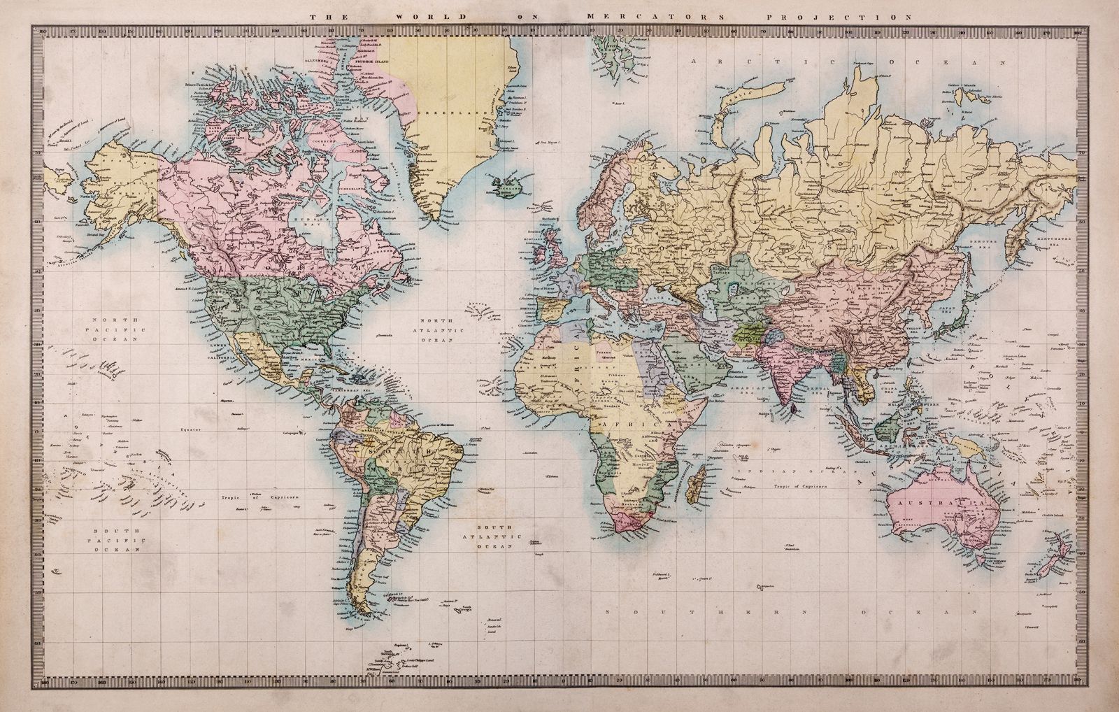 

Фотообои Walldeco Старая карта ручной раскраски №14963 Фреска