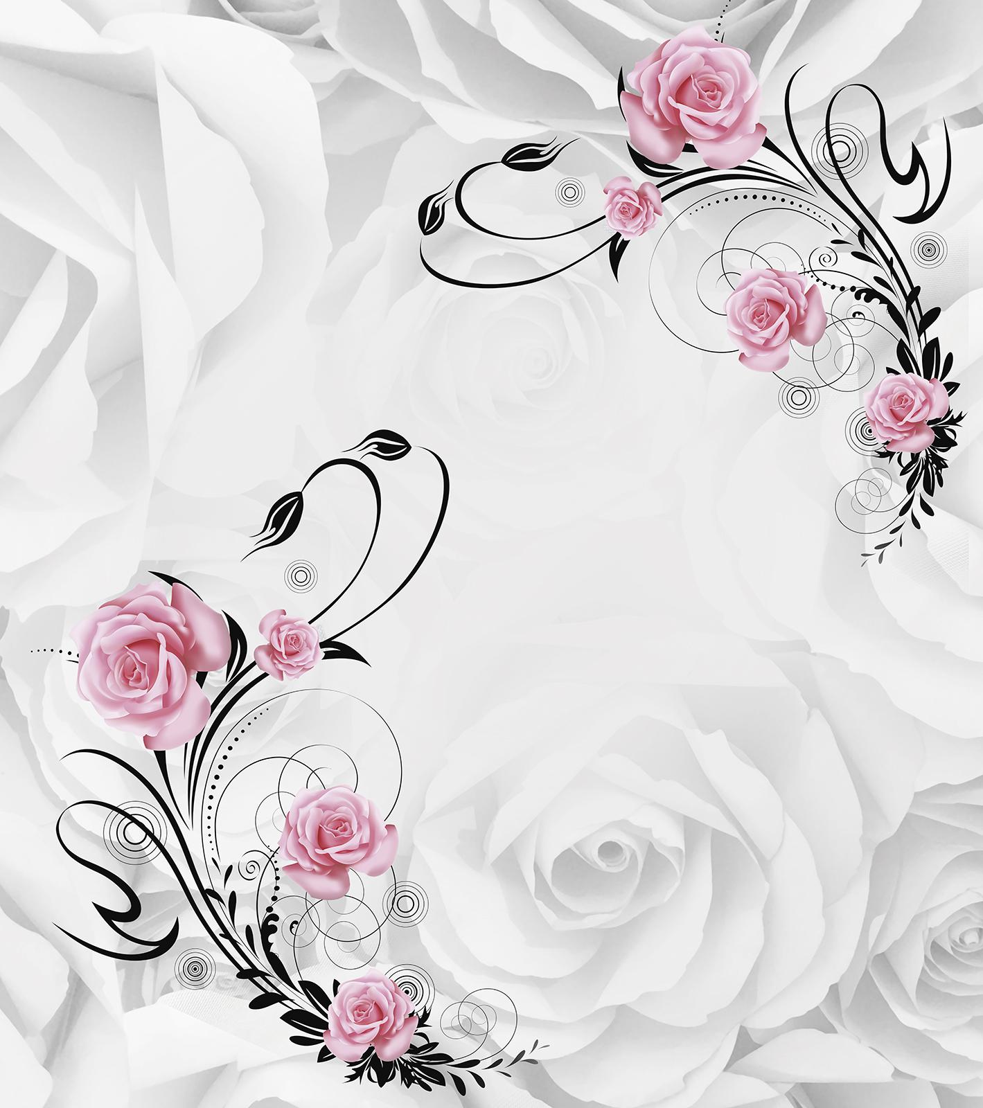 

Фотообои Walldeco Розовые розы №36802 Жаккард