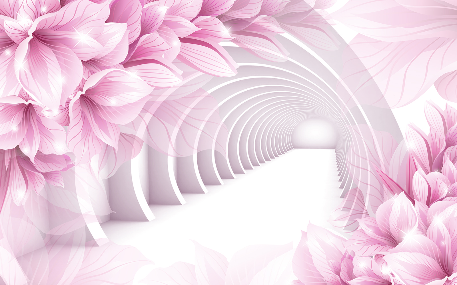 

Фотообои Walldeco Белый тоннель №37299 Базальт