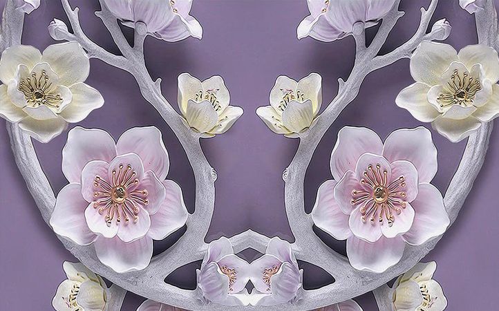 

Фотообои Walldeco Барельеф: цветущая симметрия №dec_3080 Бриз