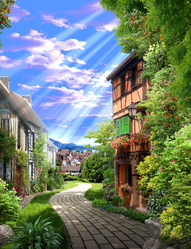 

Фотообои Walldeco Улица в зелени №30293 Деко