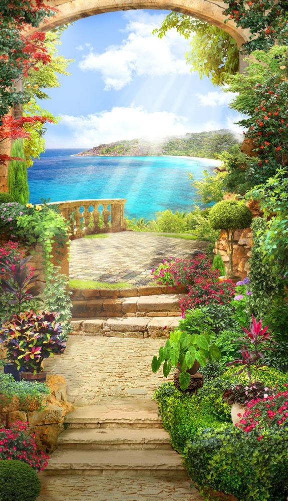 

Фотообои Walldeco Дорожка к морю №30182 Мелкий песок с блестками