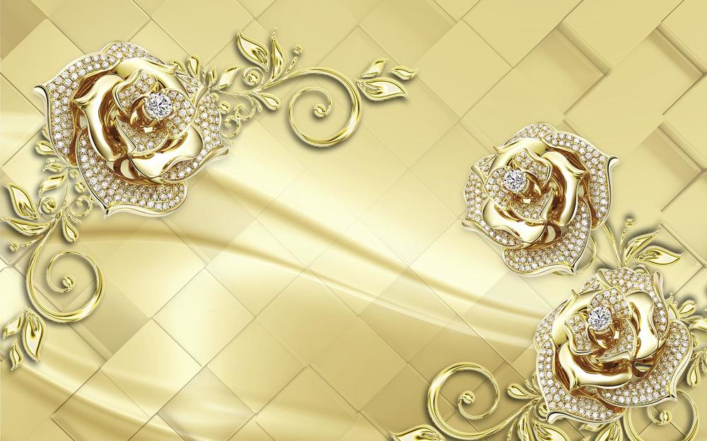 

Фотообои Walldeco Золотые розы №34163 Деко
