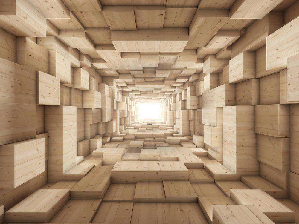 

Фотообои Walldeco Деревянный тоннель №20858 Мелкий песок с блестками