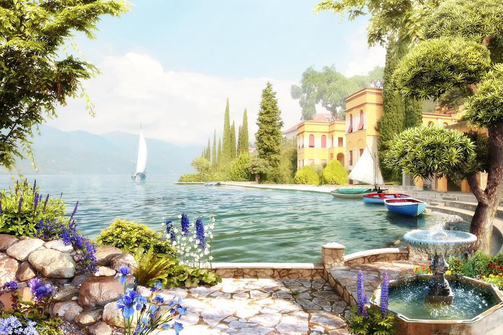 

Фотообои Walldeco Вилла на берегу моря №34630 Базальт