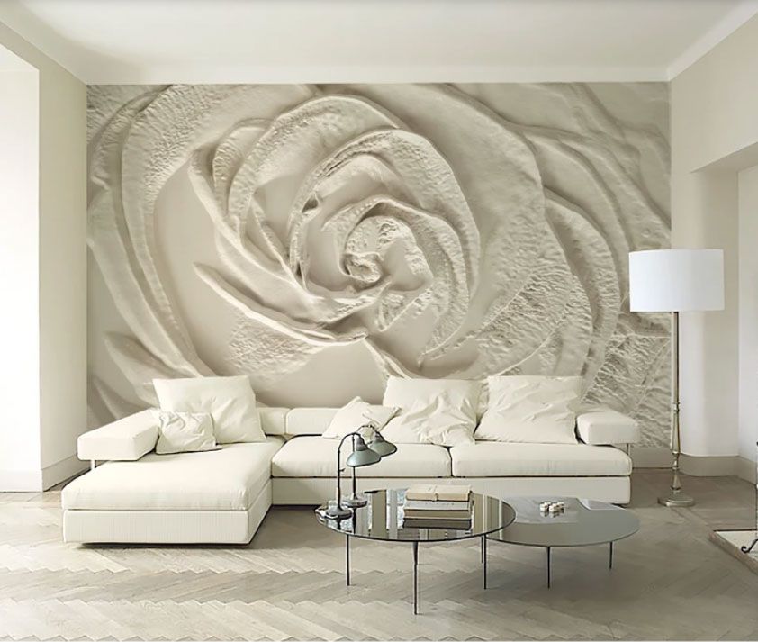 

Фотообои Walldeco Барельеф: каменная роза №dec-2103 Мелкий песок с блестками