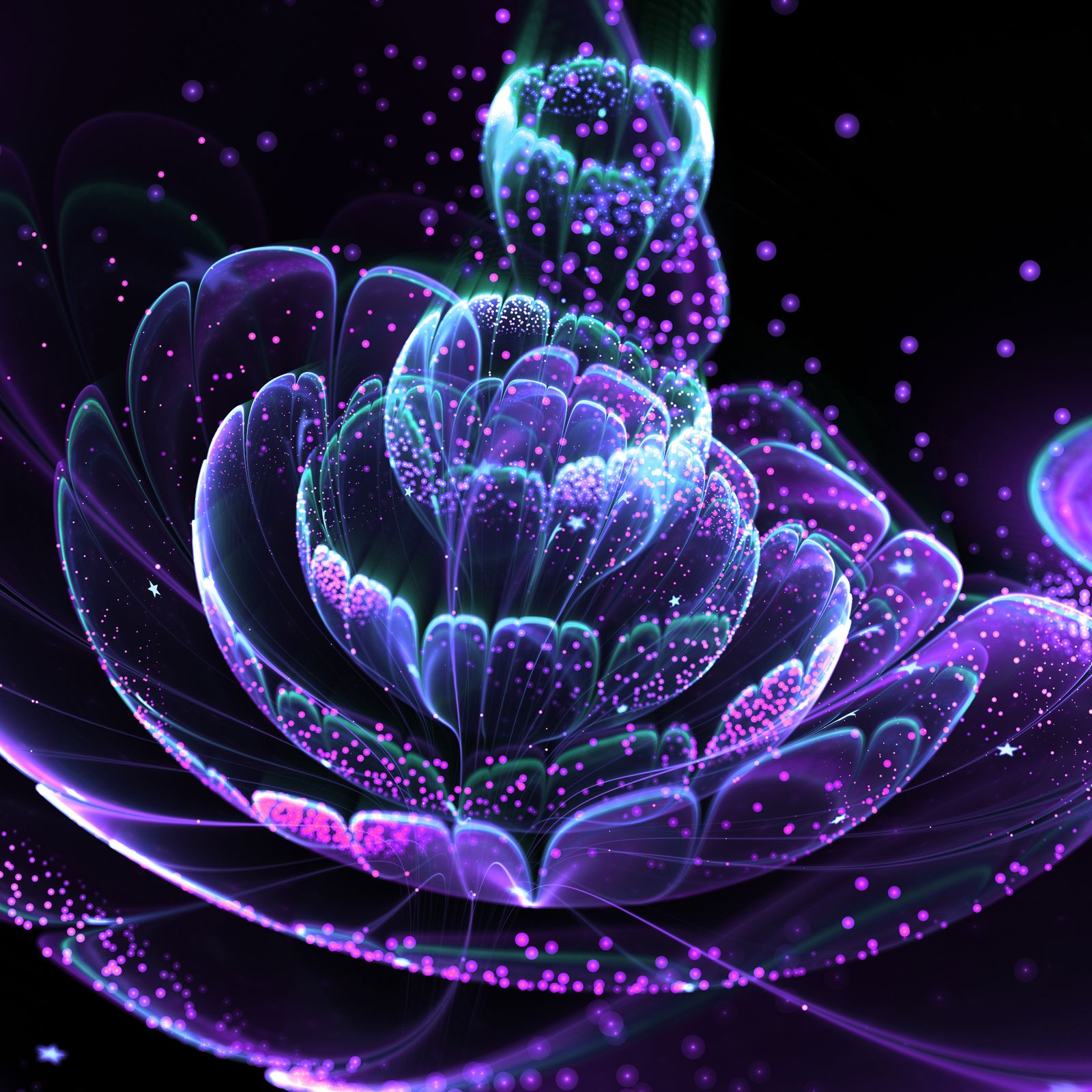 

Фотообои Walldeco Синий 3d цветок №23410 Гладь