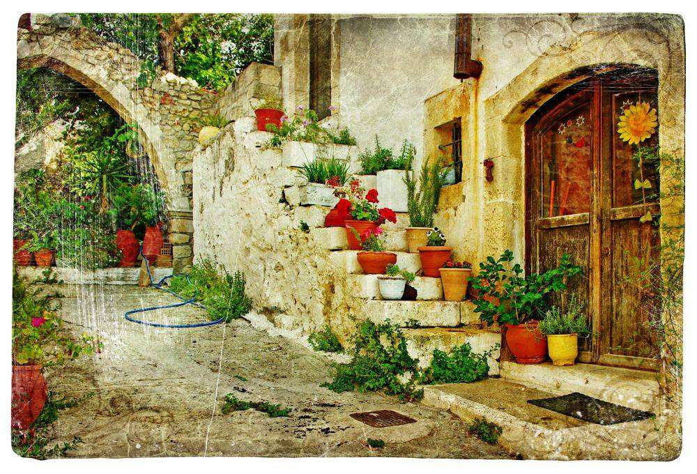 

Фотообои Walldeco Цветочные горшки на ступенях №2514 Деко