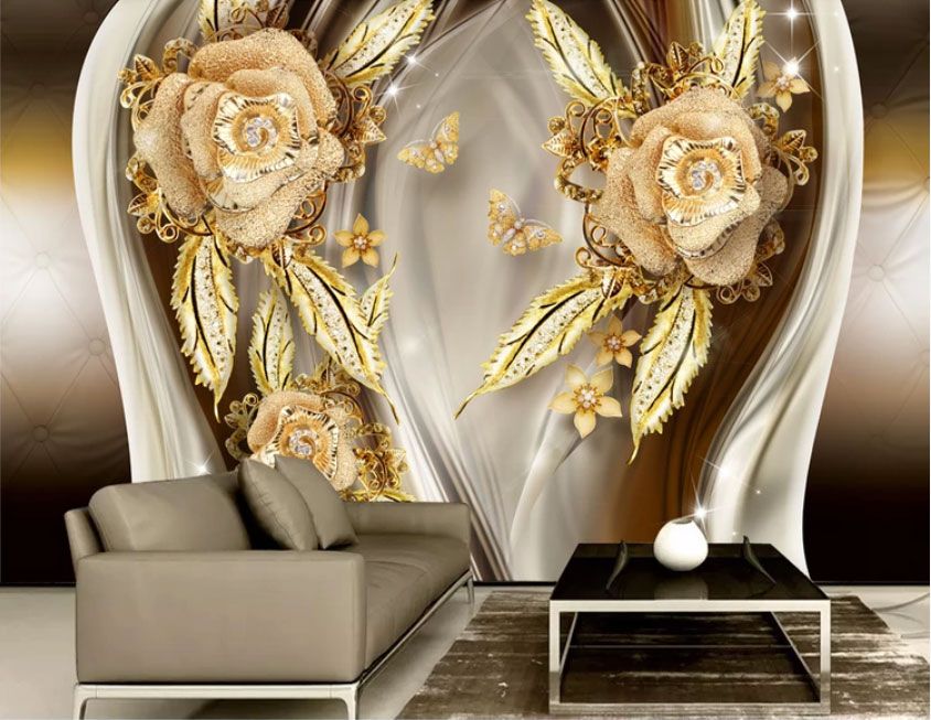 

Фотообои Walldeco Розы из драгоценного металла №dec-2133 Фреска