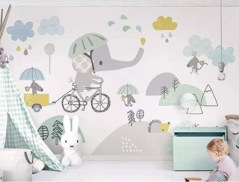 

Фотообои Walldeco Слоненок и мышки №dec-1375 Деко