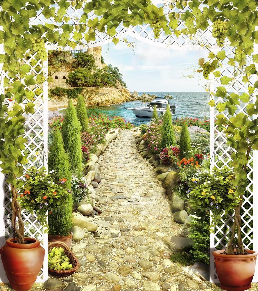 

Фотообои Walldeco Виноградная арка на берегу №34618 Волокно