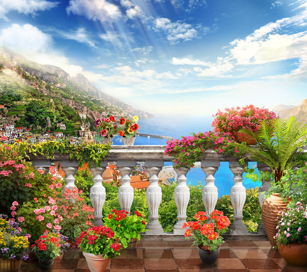 

Фотообои Walldeco Цветочная терраса №32009 Деко