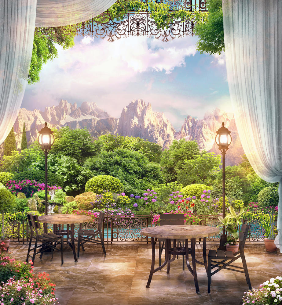 

Фотообои Walldeco Веранда на берегу реки №30181 Бриз