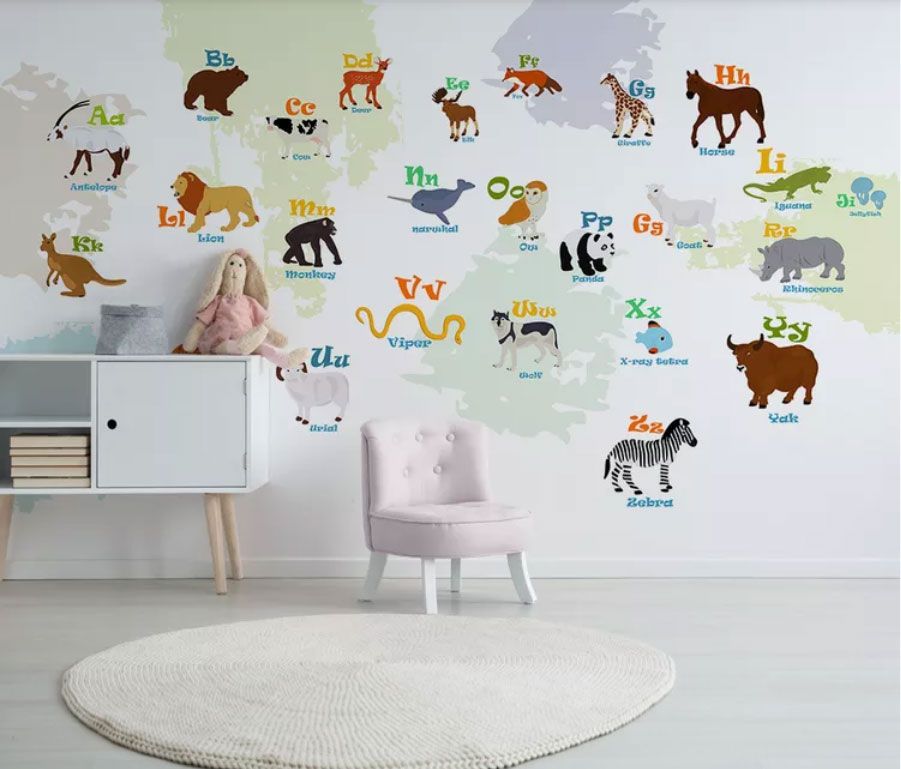 

Фотообои Walldeco Животный алфавит №dec-2060 Фреска