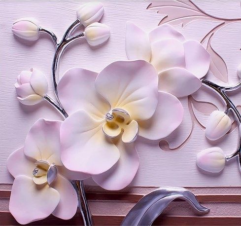 

Фотообои Walldeco Барельеф: орхидея с металлическими лепестками №dec_3078 Гладь