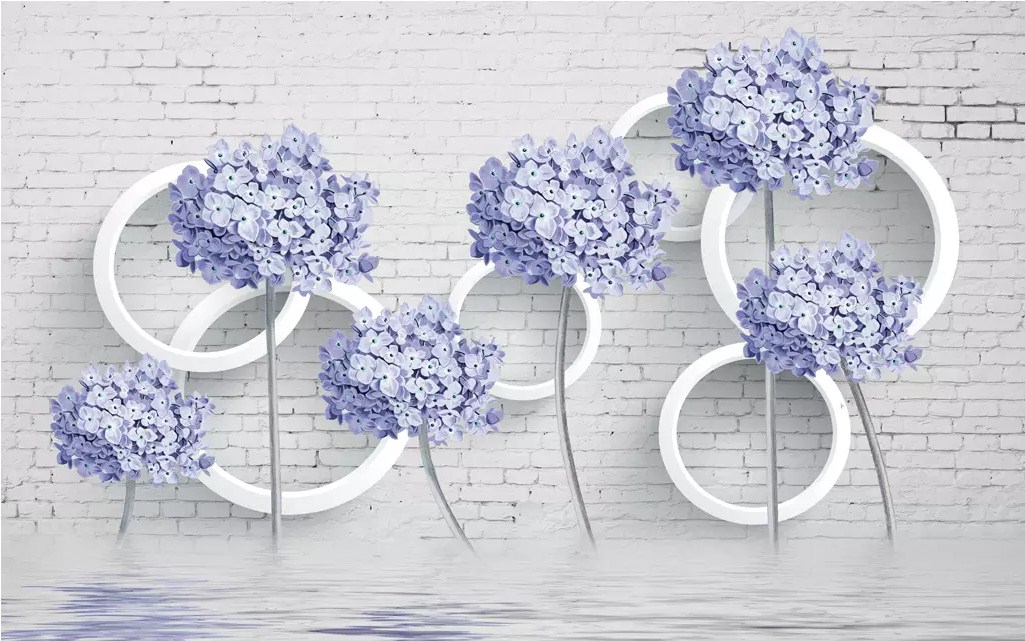 

Фотообои Walldeco Нежные цветы в интерьере №dec-626 Волокно