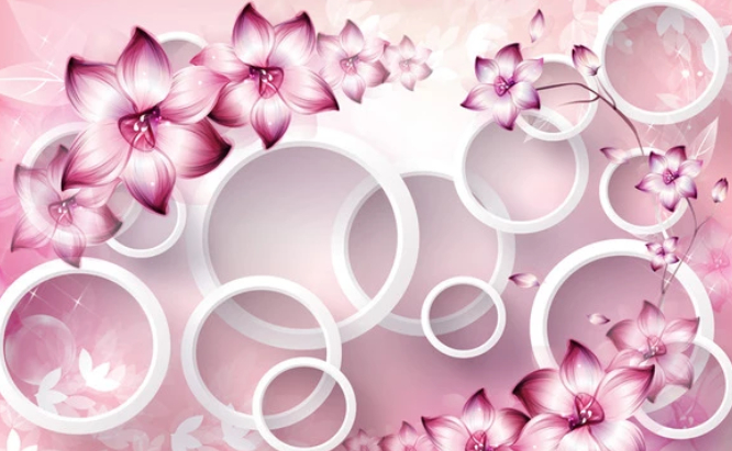 

Фотообои Walldeco 3d волшебные цветы №dec-005 Базальт