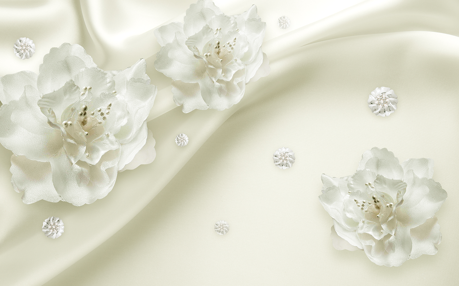 

Фотообои Walldeco Белые цветы №35302 Мелкий песок с блестками