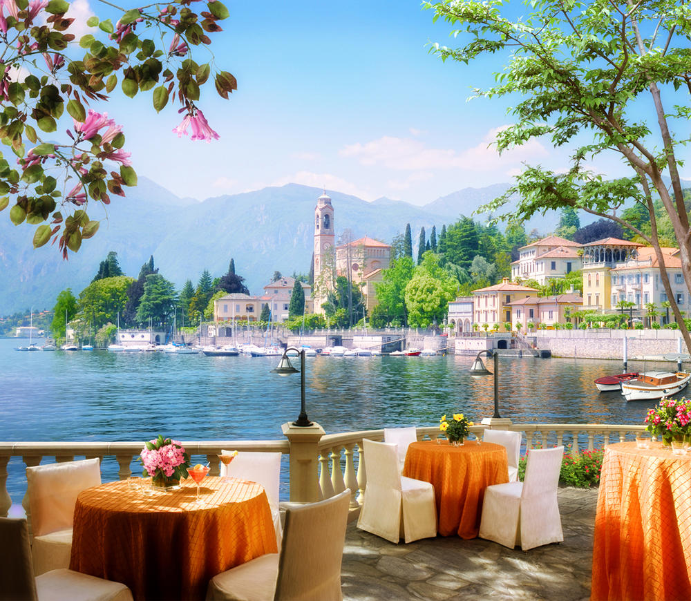 

Фотообои Walldeco Летнее кафе №bur-174 Базальт