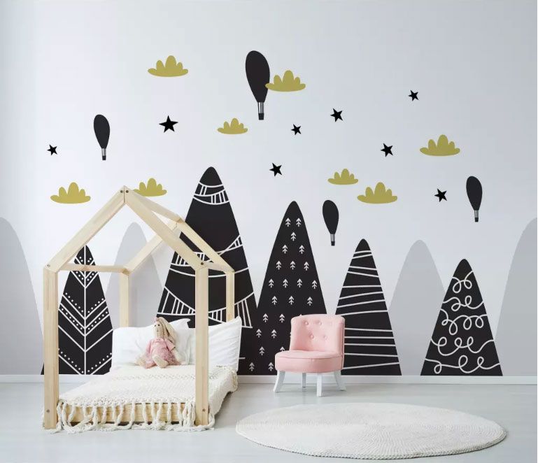

Фотообои Walldeco Горы и воздушные шары №dec-1393 Волокно