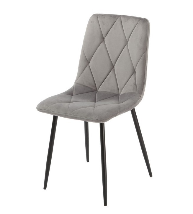 

Стул для кухни, кафе, бара N-42 металл черный/вельветовая ткань серый Vetro Mebel