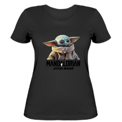 

Женская футболка Stedman Little cute Yoda L Черный