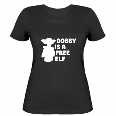 

Женская футболка Stedman Dobby is a free elf XL Черный