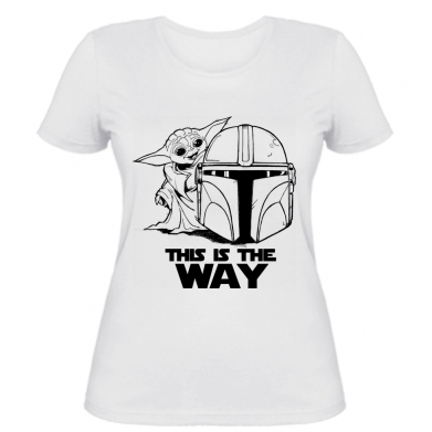 

Женская футболка Stedman Yoda and Mandalore Helmet XL Белый