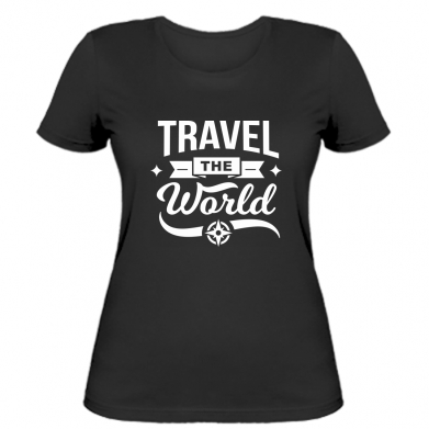 

Женская футболка Stedman Travel the world and compass  Черный, Женская футболка Stedman Travel the world and compass S Черный
