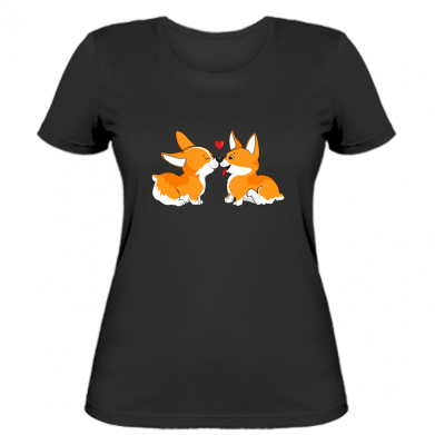 

Женская футболка Stedman Loving Corgi Couple XS Черный