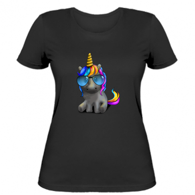 

Женская футболка Stedman Unicorn and glasses S Черный